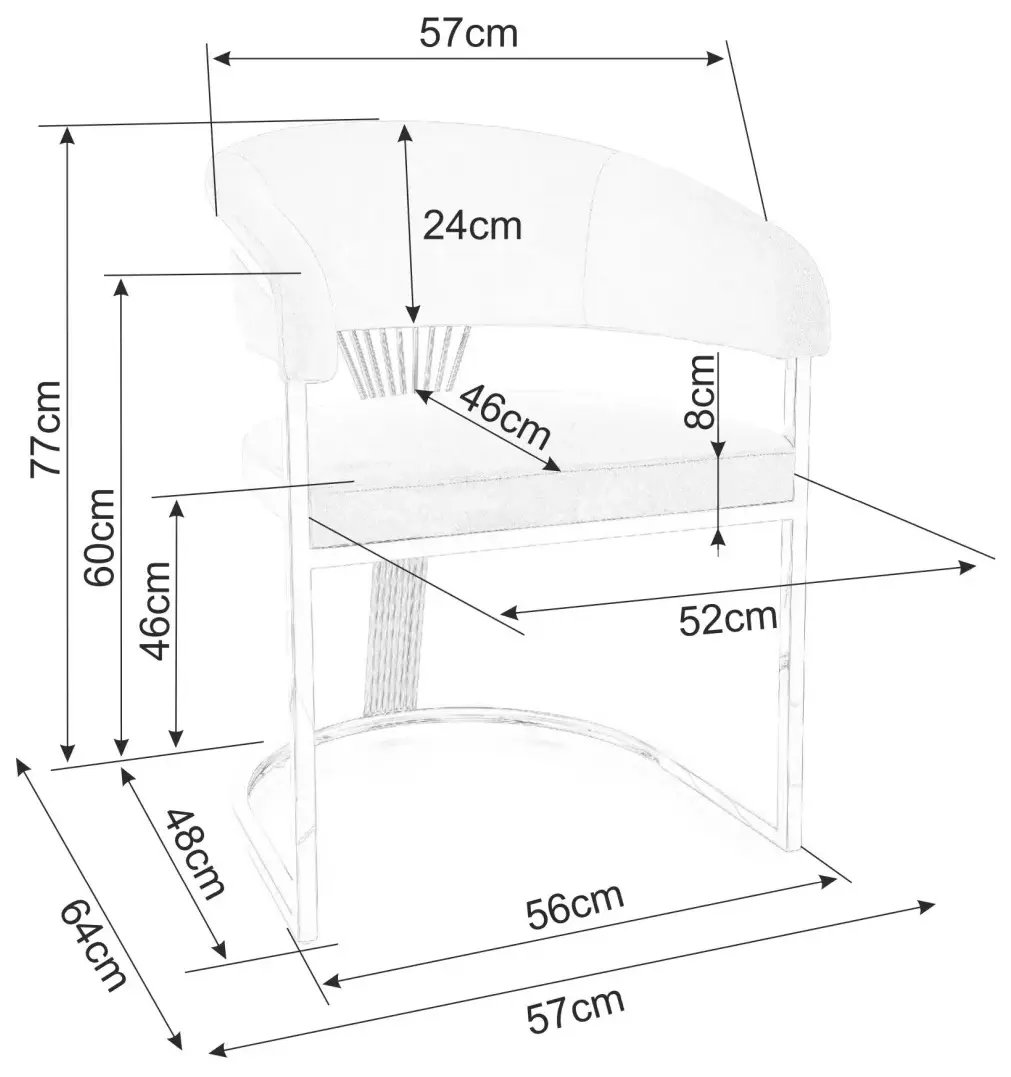 Стул Signal Crown Bluvel 28 (Beige/Gold)