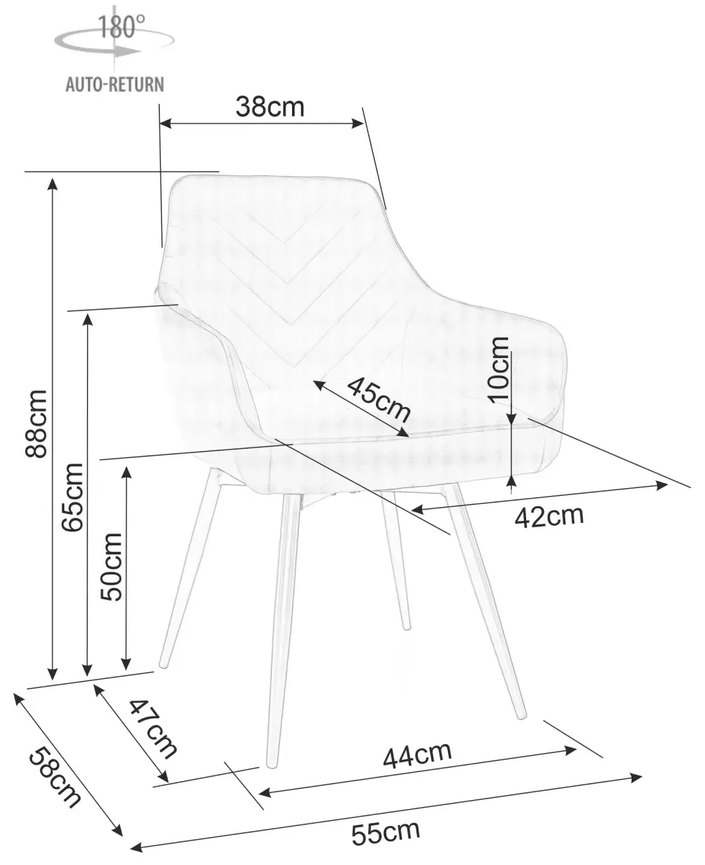 Scaun Signal Marlo Bluvel 19 (Black)