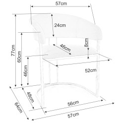 Scaun Signal Tulipe Bluvel 22 (Light Beige/Gold) Thumb