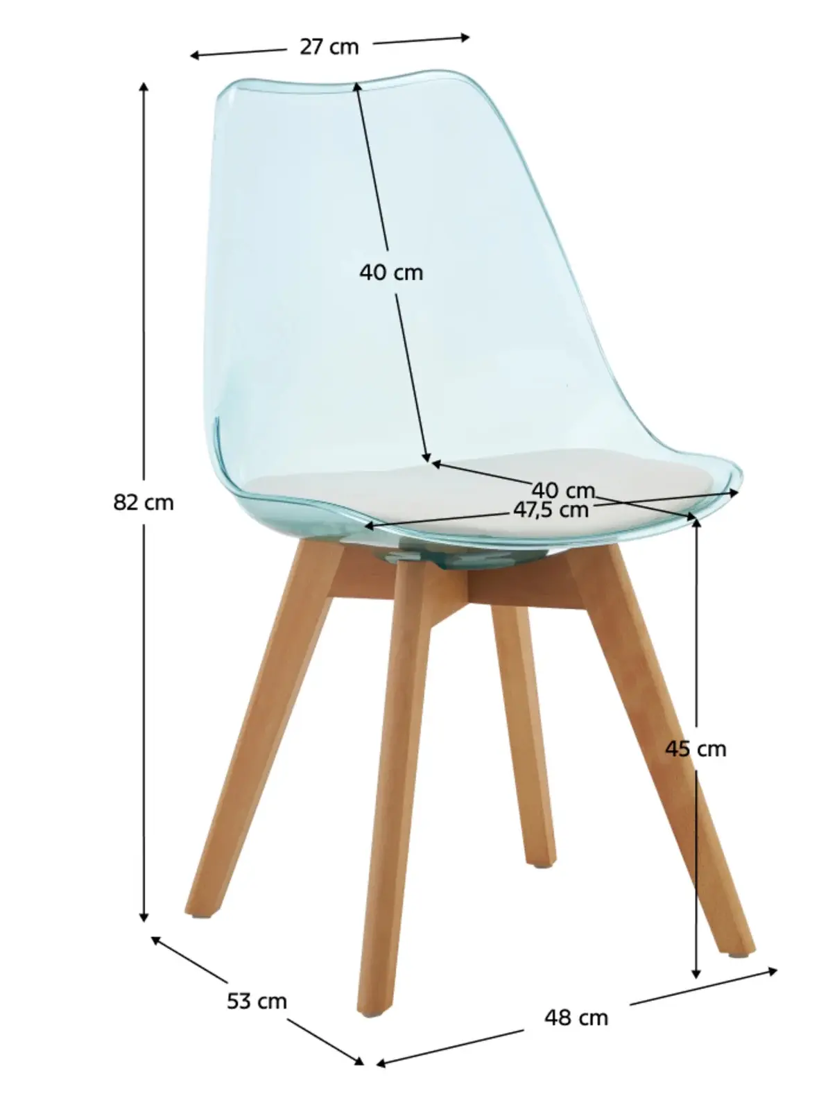 Стул Tempo Kondela Bali 3 New (Acrylic/Beech) - 3