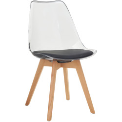 Стул Tempo Kondela Bali 3 New (Black/Transparent) Thumb