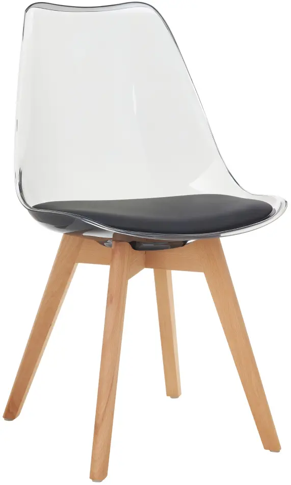 Стул Tempo Kondela Bali 3 New (Black/Transparent) - 2