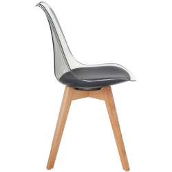 Стул Tempo Kondela Bali 3 New (Black/Transparent) Thumb