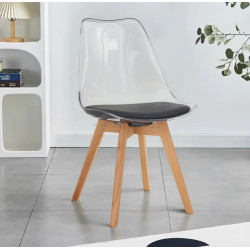 Стул Tempo Kondela Bali 3 New (Black/Transparent)