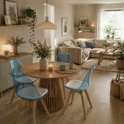 Стул Tempo Kondela Bali 3 NEW (Blue/Beech) Thumb