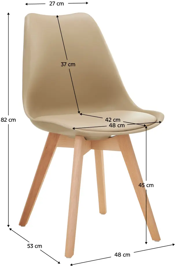Стул Tempo Kondela Bali 3 New (Cappuccino/Beech) - 4