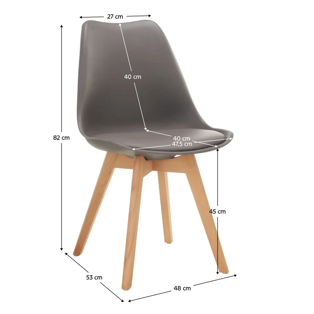 Стул Tempo Kondela Bali 3 NEW (Grey/Beech) - 3