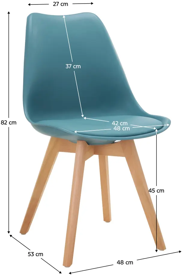 Стул Tempo Kondela Bali 3 New (Petrol/Beech) - 4