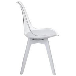 Scaun Tempo Kondela Bali 3 New (Transparent/White) Thumb