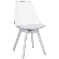 Scaun Tempo Kondela Bali 3 New (Transparent/White)