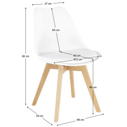 Стул Tempo Kondela Bali 3 New (White/Beech) Thumb