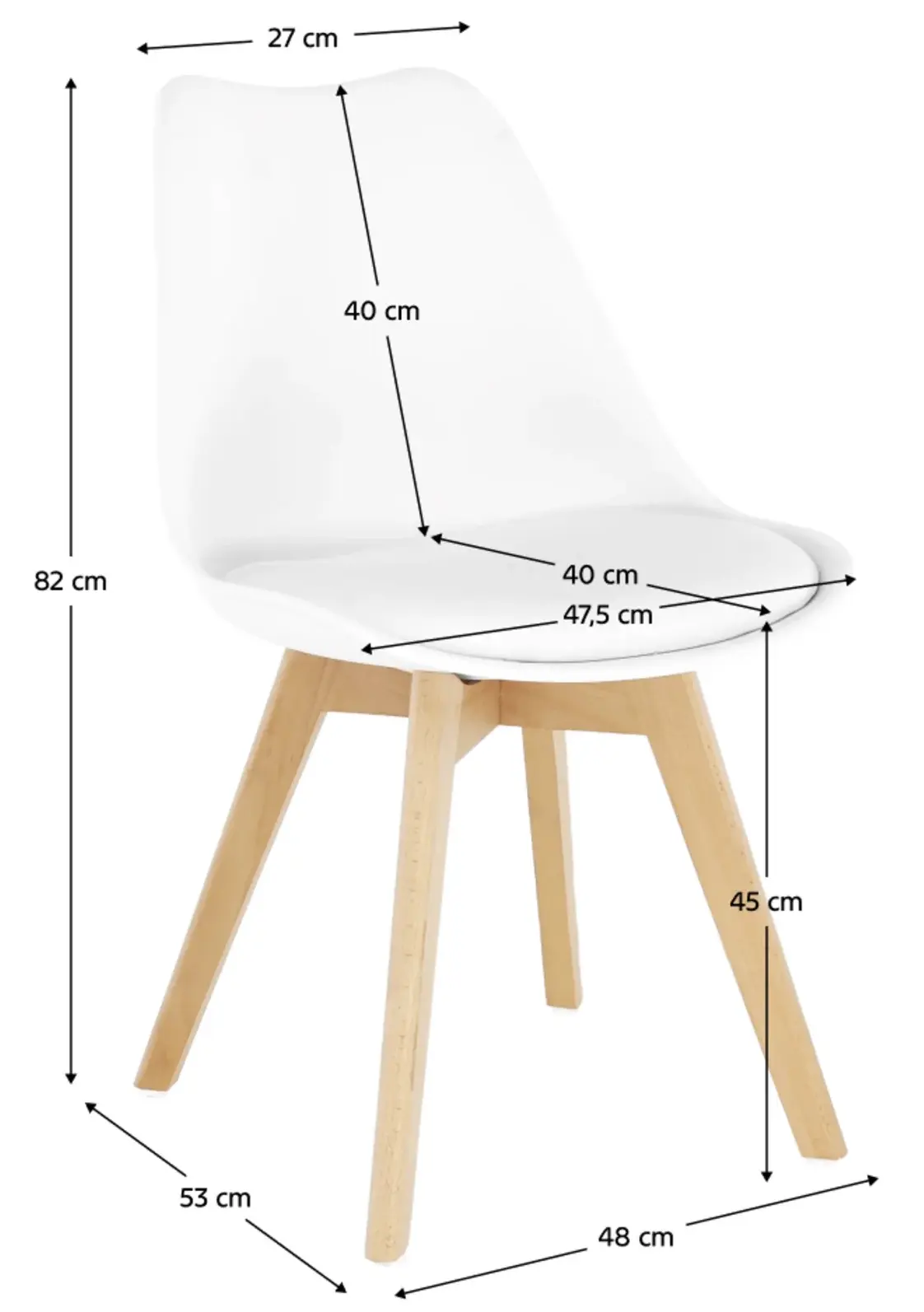 Стул Tempo Kondela Bali 3 New (White/Beech) - 14
