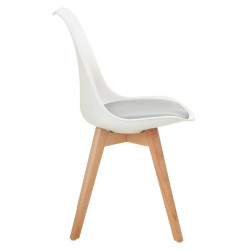 Стул Tempo Kondela Bali 3 NEW (White/Grey/Beech) Thumb