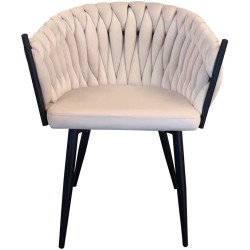 Стул Tempo Kondela Bler (Light Beige/Black) Thumb
