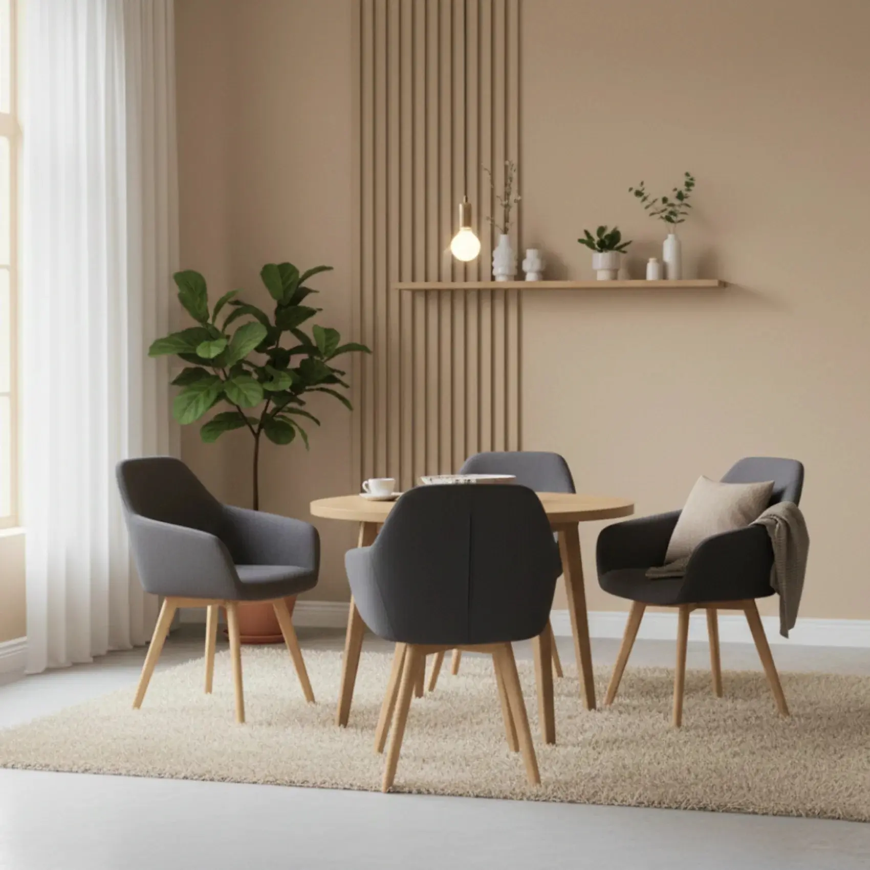 Scaun Tempo Kondela Clorin 2 New (Dark Grey/Beech) - 6