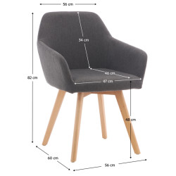 Scaun Tempo Kondela Clorin 2 New (Dark Grey/Beech) Thumb