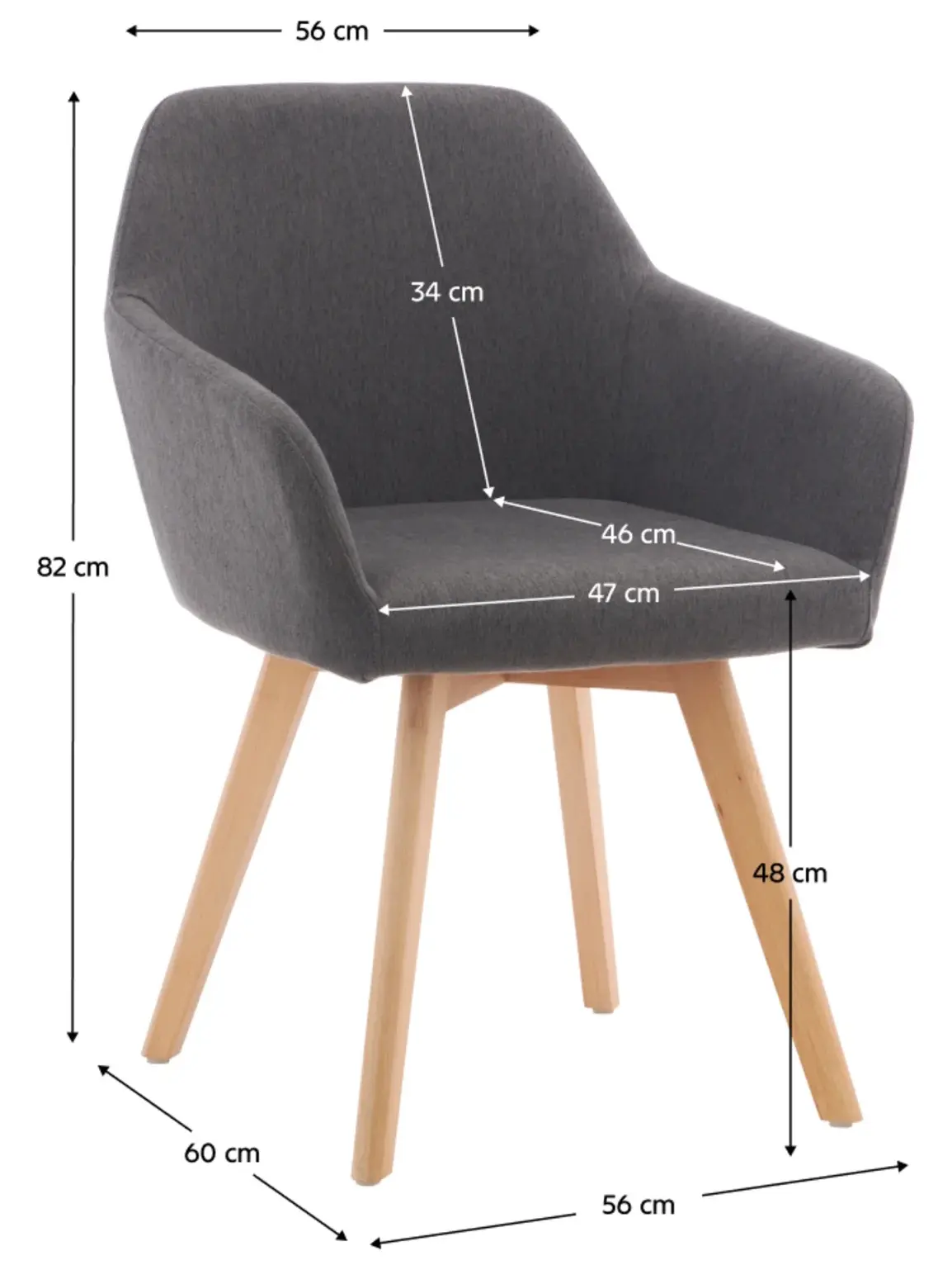 Scaun Tempo Kondela Clorin 2 New (Dark Grey/Beech) - 7