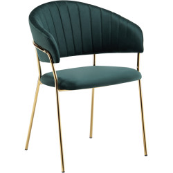 Scaun Tempo Kondela Dasmin Tip 1 (Dark Green/Golden) Thumb