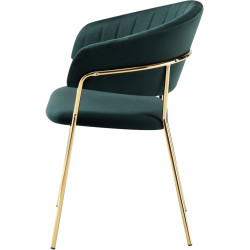 Scaun Tempo Kondela Dasmin Tip 1 (Dark Green/Golden) Thumb