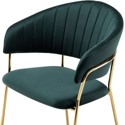 Scaun Tempo Kondela Dasmin Tip 1 (Dark Green/Golden) Thumb