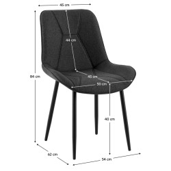 Scaun Tempo Kondela Delta (Dark Grey/Black) Thumb