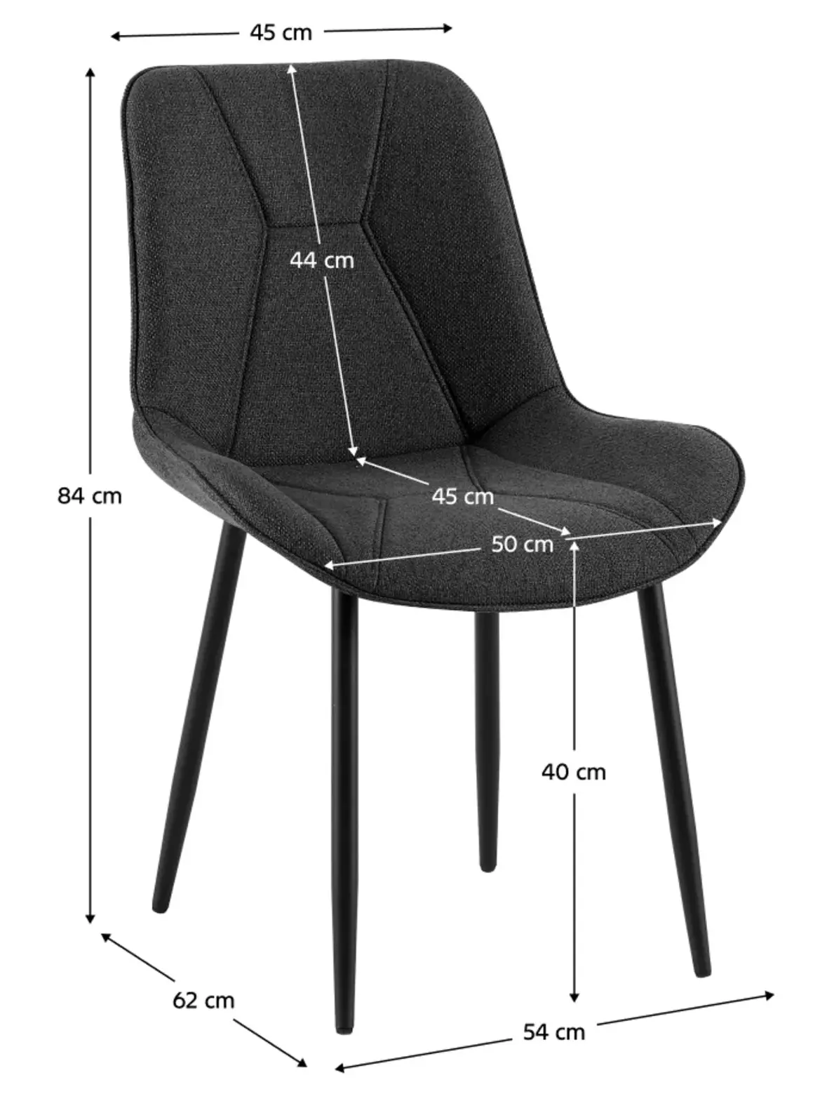 Scaun Tempo Kondela Delta (Dark Grey/Black) - 7