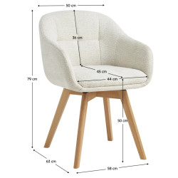 Scaun Tempo Kondela Dimer (Cream/Beech) Thumb