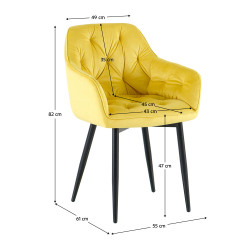 Scaun Tempo Kondela Fedris 2 NEW (Yellow) Thumb