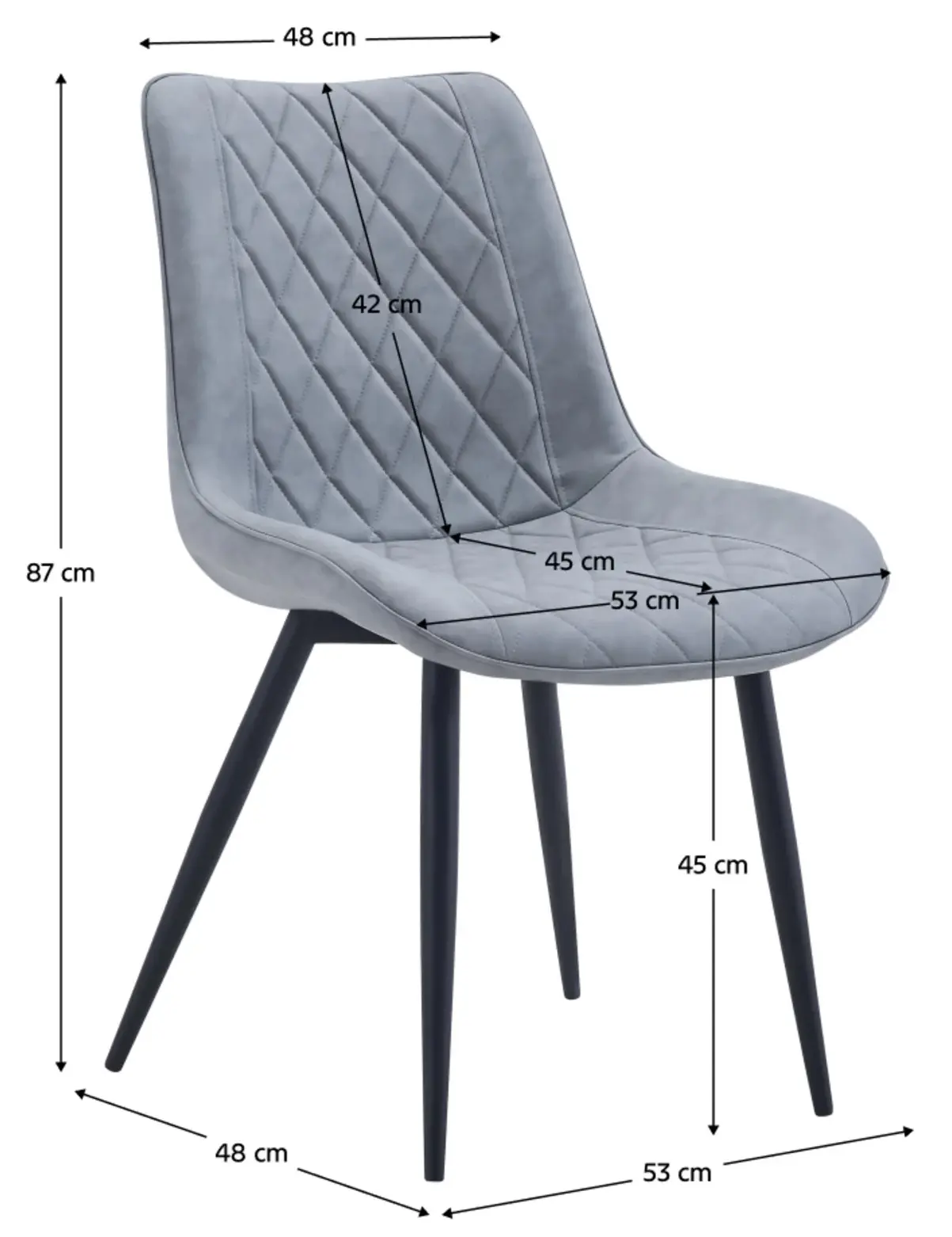 Стул Tempo Kondela Harlan (Grey/Black) - 4