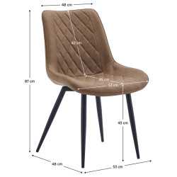 Стул Tempo Kondela Harlan (Light Brown/Black) Thumb