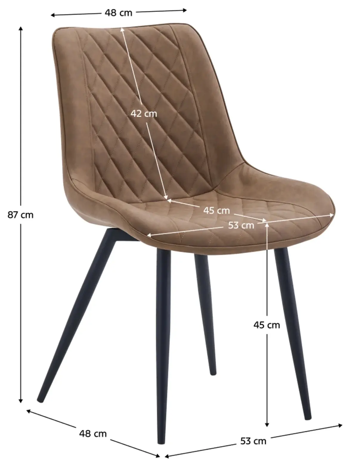Стул Tempo Kondela Harlan (Light Brown/Black) - 4
