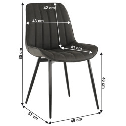 Стул Tempo Kondela Hazal (Dark Grey/Black) Thumb