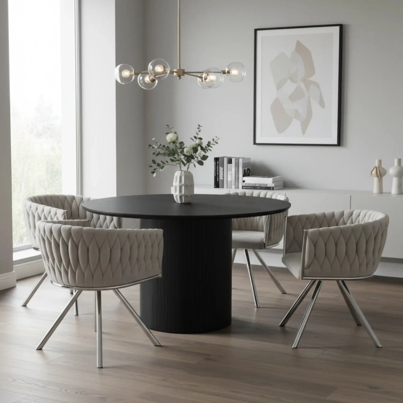Стул Tempo Kondela Helin (Light Grey/Chrome) - 2