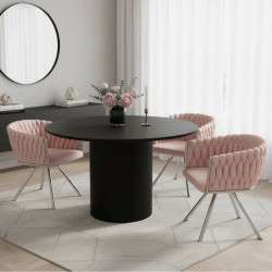 Стул Tempo Kondela Helin (Powder Pink/Chrome) Thumb