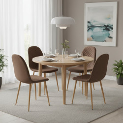 Scaun Tempo Kondela Lega 2 NEW (Dark Brown/Beech) Thumb