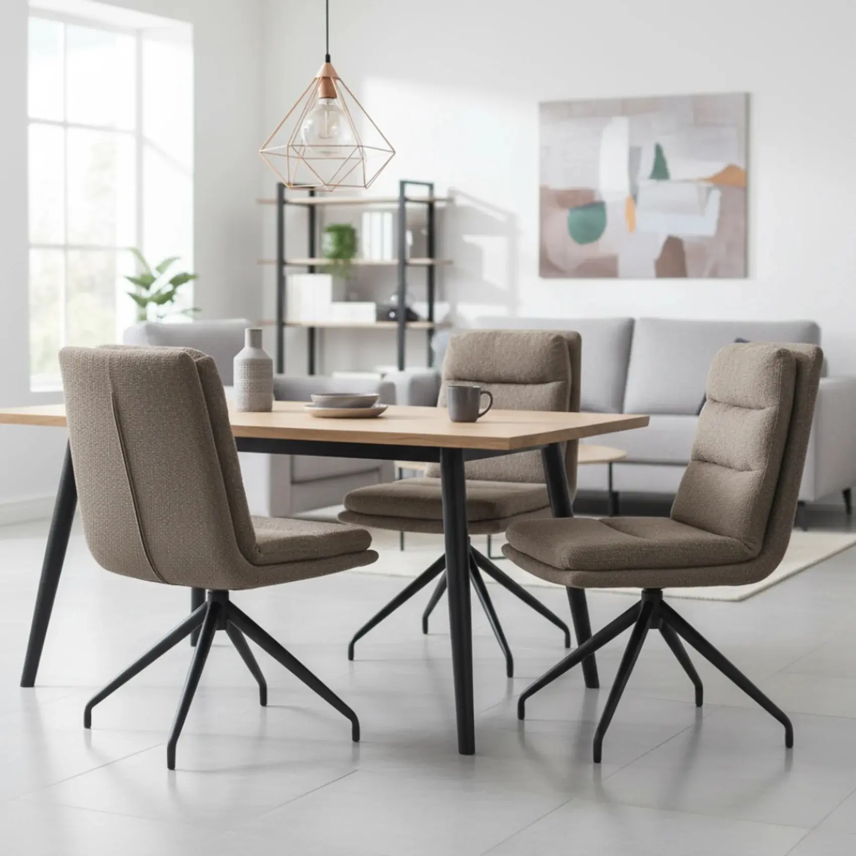Scaun Tempo Kondela Lina (Beige/Black) - 2