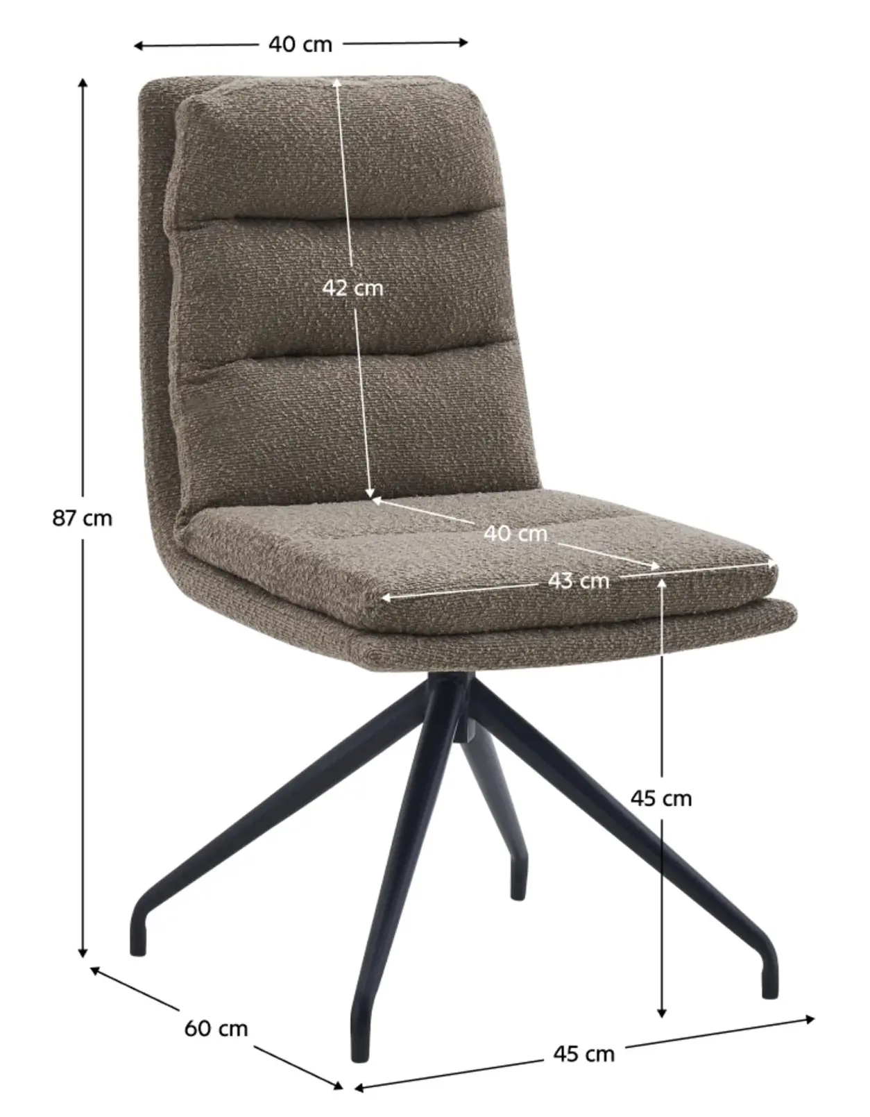 Scaun Tempo Kondela Lina (Beige/Black) - 5