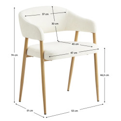 Стул Tempo Kondela Nizar Typ 1 (Cream/Beech) Thumb