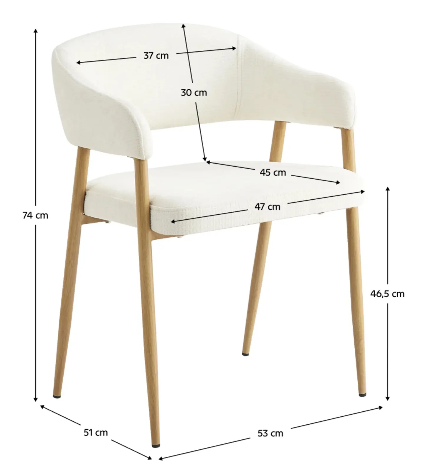 Стул Tempo Kondela Nizar Typ 1 (Cream/Beech) - 7