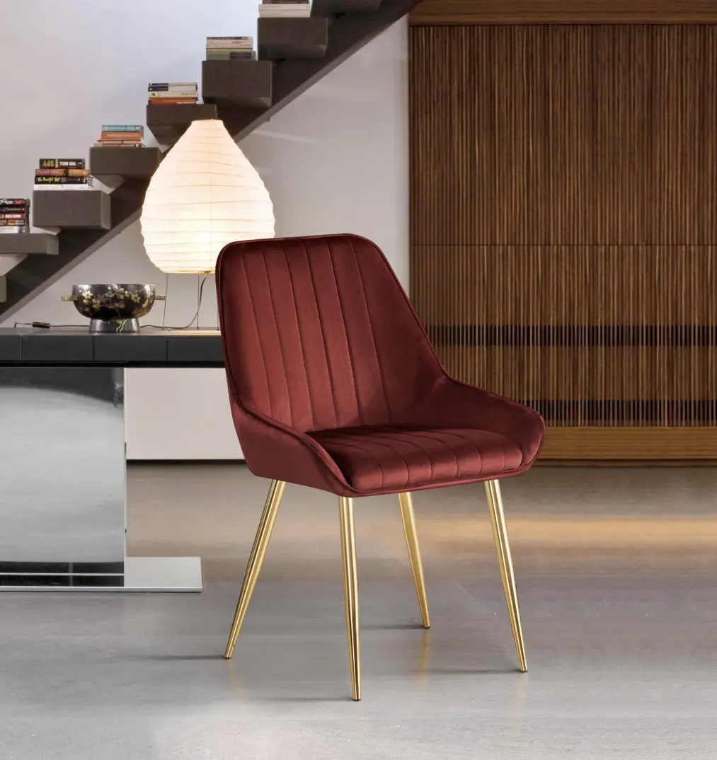 Scaun Tempo Kondela Perlia (Burgundy/Golden)