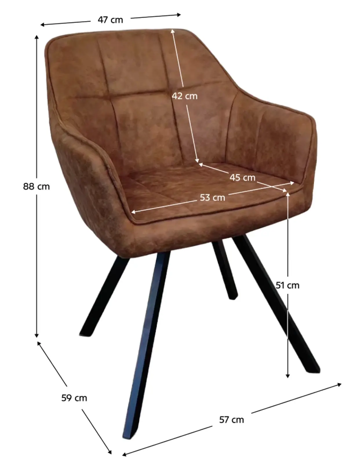 Стул Tempo Kondela Samanta (Dark Brown/Black) - 9