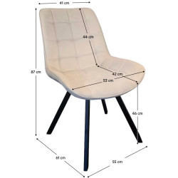 Scaun Tempo Kondela Samira (Beige/Black) Thumb