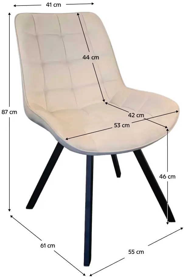 Scaun Tempo Kondela Samira (Beige/Black) - 6