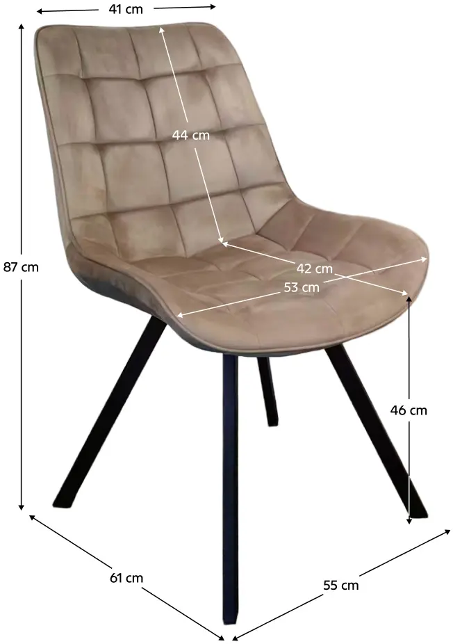 Scaun Tempo Kondela Samira (Grey Brown/Black) - 7