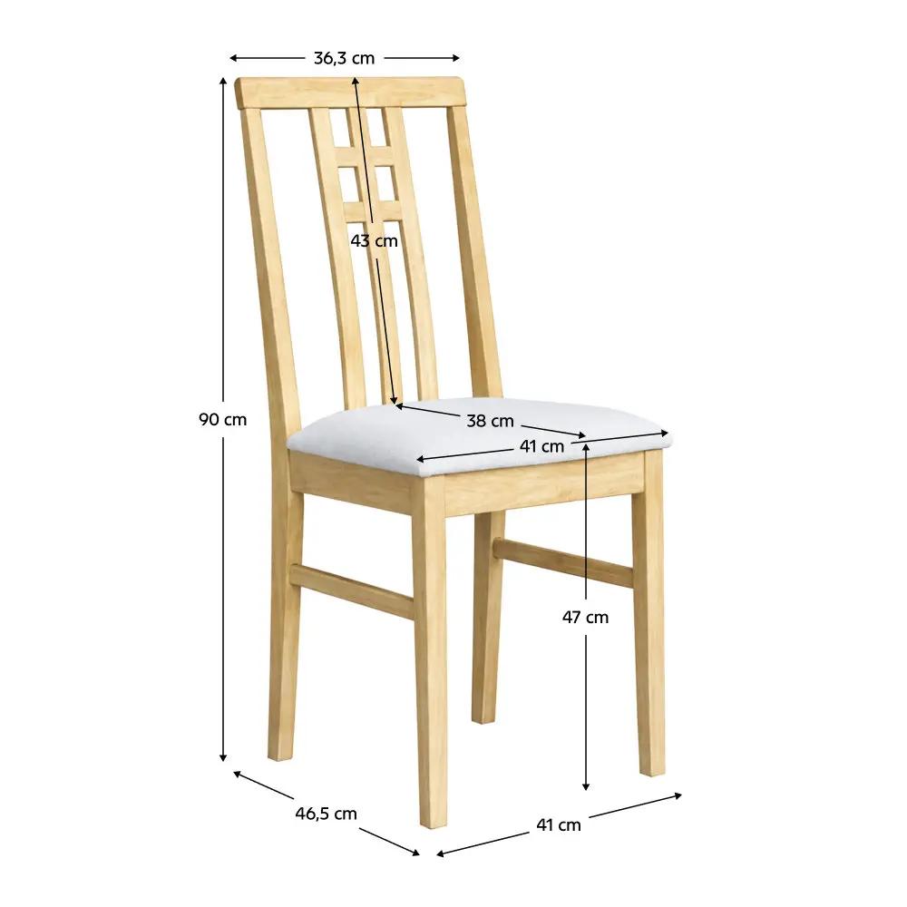Стул Tempo Kondela Silas NEW (Sonoma Oak/Cream) - 4