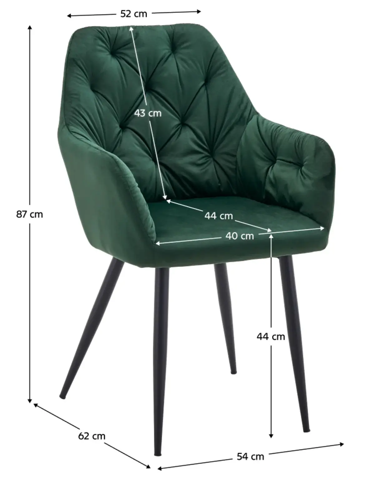 Стул Tempo Kondela Verio New (Dark Green) - 3