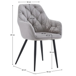 Стул Tempo Kondela Verio New (Grey/Black) Thumb