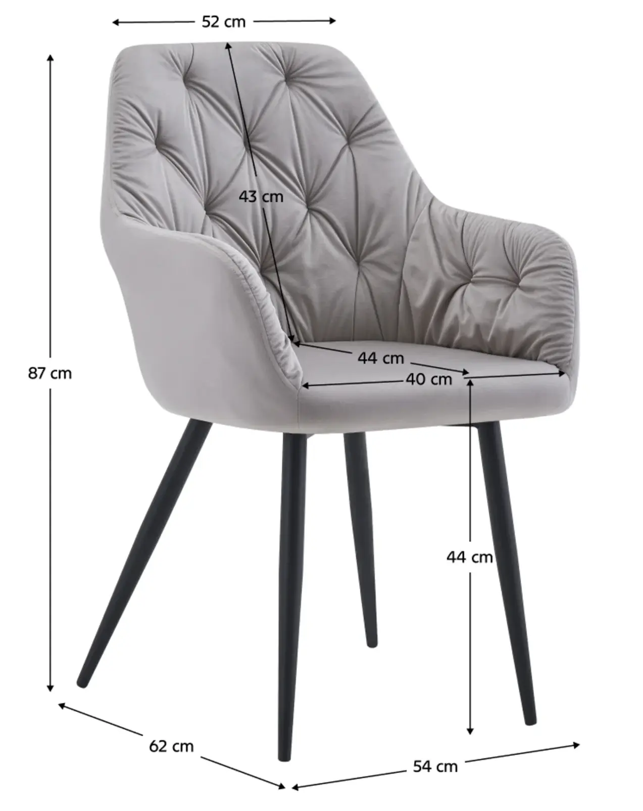 Стул Tempo Kondela Verio New (Grey/Black) - 4