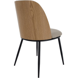 Scaun Tempo Kondela Vudia (Beige Brown/Natural/Black) Thumb