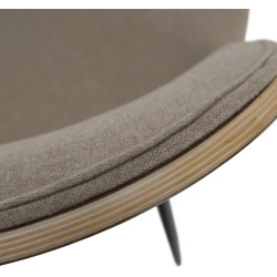 Scaun Tempo Kondela Vudia (Beige Brown/Natural/Black) Thumb